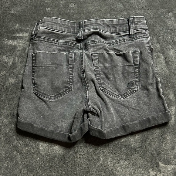 Indigo Rein Size 23 High Waisted Distressed Black Jean Shorts - Picture 6 of 6